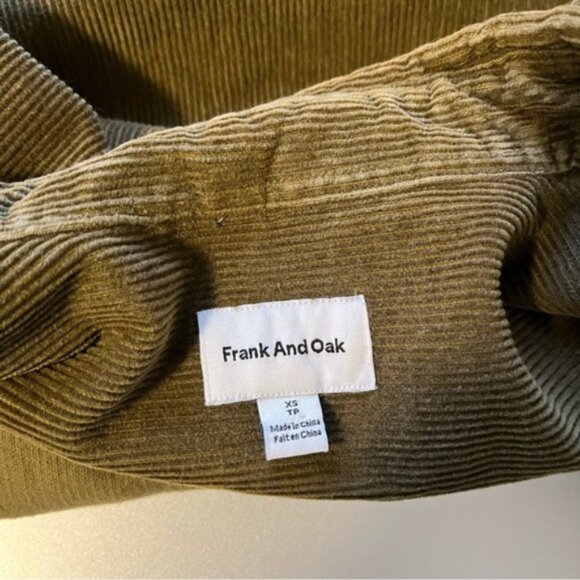 Frank And Oak Organic Cotton Corduroy Oversized Shirt in Brown Size XS - Picture 9 of 13